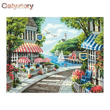 GATYZTORY Leisure Holiday Cottage Frame DIY Painting By Numbers  Landscape Modern Wall Art Canvas Painting Home Decoration For U 2024 - buy cheap