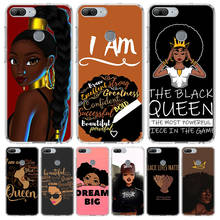 Funda de teléfono Afro Black Girl Magic Queen Melanin Poppin para Huawei Honor 10, 9, 20, 7A, 7X, 8A, 8S, 8X, 9X, Lite Pro, Y5, Y6, Y7, Y9S, 2019, 10i 2024 - compra barato