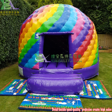 Outdoor Twist Rainbow Coloful Bouncy House Inflatable Disco Dome Bouncer 2024 - buy cheap