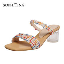 SOPHITINA-zapatillas de tacón redondo para mujer, zapatos informales de vestir, elegantes, MO629 2024 - compra barato