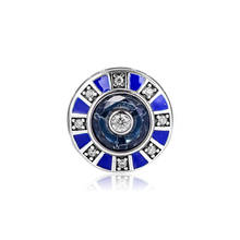 Blue Enamel Mosaic Crystal Charm Beads for Bracelets Women Sterling Silver 925 Jewelry DIY Beads for Jewelry Making Summer 2019 2024 - buy cheap