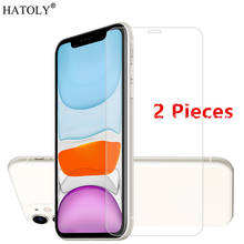 Película de vidrio templado para iPhone 11, Protector de pantalla de teléfono duro, pegamento completo, 2 uds. 2024 - compra barato