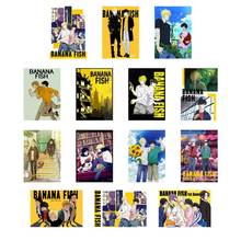 14 estilos de anime japonês peixe banana retro cartazes arte filme pintura kraft papel imprime casa decoração do quarto adesivos de parede 2024 - compre barato