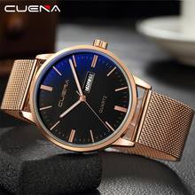 CUENA Men Watches Luxury Stainless Steel Men Military Sport Analog Quartz Wrist Watch With Calend Watch Relogio Masculino 2024 - buy cheap