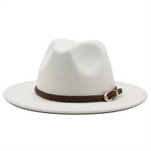 New Wool Fedora Hat Hawkins Felt Cap Wide Brim Ladies Trilby Chapeu Feminino Hat Women Men Jazz Church Godfather Sombrero Caps 2024 - buy cheap