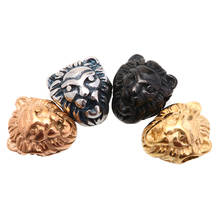 Charm Beads Lion Heads Bead For Jewelry Making DIY Handmade Bracelet Finding Stainless steel Beads jewelry Accessory Wholesale 2024 - buy cheap