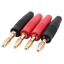 4pcs 4mm B7 24K Gold Plated Musical Speaker Cable Wire Pin Banana Plug Connector 2024 - buy cheap