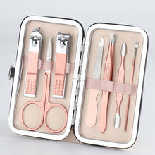 7Pcs Set Nail Clippers Manicure Pedicure Set Stainless Steel Nail Cutter Scissors Sickle Portable Nail Care Kit 2024 - buy cheap