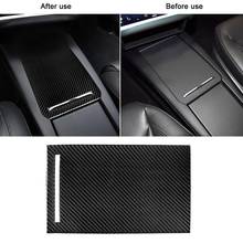 Car Storage Box Panel Cover Center Console Wrap Carbon Fiber Center Console Panel Decoration Cover For Tesla Model X 2014-19 2024 - buy cheap