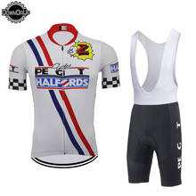 Retro cycling jersey set men short sleeve Cycling clothing bicycle wear jersey set bib shorts 9D Gel Pad mtb ciclismo DOWNORUP 2024 - buy cheap