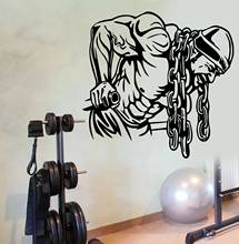 Vinyl Wall Decal Sport Deeps Gym Interior Art Deco, Bodybuilding Wallpaper Muscle Weight Cool Home Decor Wall Stickers  JSF28 2024 - buy cheap