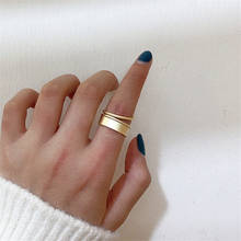 Женское Двухслойное кольцо с разрезом, корейское винтажное ювелирное изделие, обручальные кольца, 2019 2024 - купить недорого
