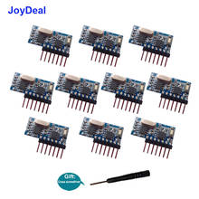 JoyDeal-Interruptor de Control remoto inalámbrico, módulo receptor de código de aprendizaje para lámpara de luz Led, 433Mhz, 4CH, relé RF 1527, 10 Uds. 2024 - compra barato