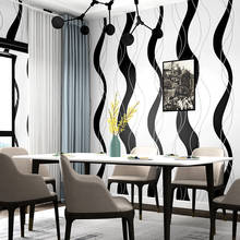 Black And White Curve Stripe PVC Wallpaper Modern Geometric Nordic Style Bedroom Living Room TV Background Decor Wall Paper Roll 2024 - buy cheap