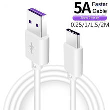 for Huawei mobile phone Tablet 5A Super Quick Charger Type C  USB 3.0 dada Cable for Huawei P30 lite P40 Mate 20 10 Pro Honor 9X 2024 - buy cheap