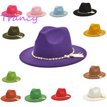 Chapéu de feltro do panamá da borda larga vermelha de lavenderfedoras para mulher chapéu de jazz chapéu de igreja 2024 - compre barato