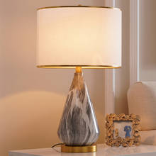 European rustic large white&black ceramic lamp body Table Lamps classic fabric art E27 LED lamp for bedside&foyer&Studio MF019 2024 - buy cheap