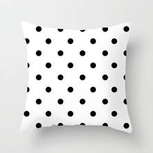 Fronhas decorativas abstratas geométricas, fronhas para travesseiro de poliéster, preto e branco 2024 - compre barato