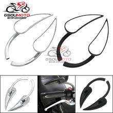 Motorcycle Teardrop Rearview Clear Side Mirrors For Harley Dyna Softail FLHR Street Bob FXDB FXSTB FLHT Sportster 883 1200 V-ROD 2024 - buy cheap