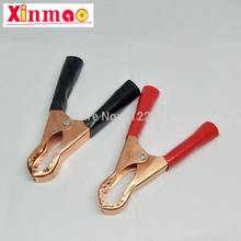 2Pc Promotion! Car Alligator Clips Battery Clamps Crocodile Clip 50A Red + Black 80mm Copper Plated Alligator Clip Battery Clamp 2024 - compre barato