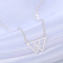 Chandler 10pcs Inverted Chevron Triangle Pendant Necklace For Women Overlapping Geometrical Jewelry 2024 - buy cheap