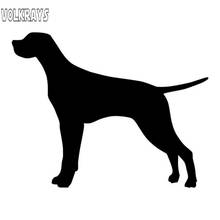 Volkrays Creative Car Sticker Pointer Dog Silhouette Accessories Reflective Waterproof Vinyl Decal Black/Silver,8cm*11cm 2024 - buy cheap