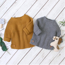 Baby Sweaters Pullovers Fashion Solid Knitted Kids Girls Boys Knitwear Tops Autumn Winter Newborn Bebes Clothes 0-2Y Long Sleeve 2024 - buy cheap