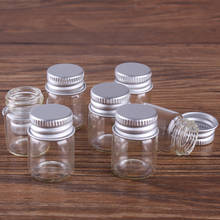 100pcs 5ml Size 22*30mm Transparent Glass Perfume Spice Bottles Tiny Jars Vials With Silver Screw Cap DIY Craft 2024 - buy cheap