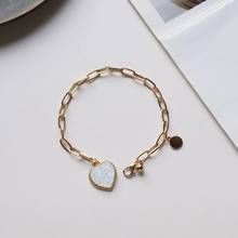 New Heart Bracelets  For Women Lovers Charm Bangle Female Exaggerated Thick Link Chain Jewelry Party Gifts Fashion Accessories 2024 - buy cheap