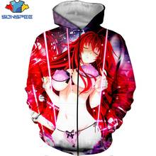 High School DXD Zipper 3D Print Rias Gremory Anime Sweatshirt Jacket Harajuku Cartoon Hoodies Kawaii Sexy Girl Shirt Zip hoodie 2024 - buy cheap