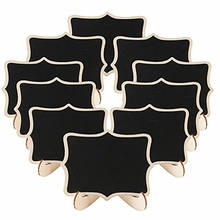 10 tamanhos pequenos apagáveis quadro negro de madeira para crianças quadro decorativo mesa de casamento festa escritório suprimentos de mesa 2024 - compre barato