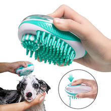 2 em 1 pet cão escova de banho pente pet spa massagem escova de silicone cães gatos chuveiro grooming cmob cão ferramenta de limpeza para animais de estimação suprimentos 2024 - compre barato