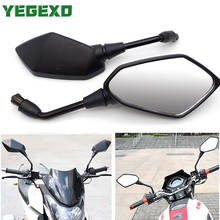 Черное мотоциклетное зеркало 10 мм, боковые зеркала, адаптер, Аксессуары Для MV AGUSTA F3 800 F3 BRUTALE 675 HONDA XR400 ST1300 GROM MSX125 2024 - купить недорого