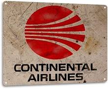 Cartel de Metal de aspecto Vintage para pared, cartel de estaño con logotipo Retro de Continental, avión Jet, 16x12 pulgadas 2024 - compra barato