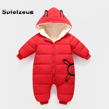 Autumn Newborn Infant Baby Boys Girls Clothes Winter Long Sleeve Warm Thick Romper Jumpsuit Hooded Outwear Infant Costume#g4 2024 - buy cheap