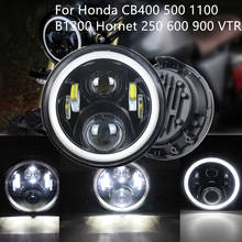 12 В 7 "Hi/Lo луч круглый светодиодный фонарь для Honda CB 400 500 1100 B1300 Hornet 250 600 900 VTR 2024 - купить недорого