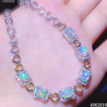 KJJEAXCMY fine jewelry 925 sterling silver inlaid natural opal bracelet popular girl hand bracelet support test 2024 - buy cheap