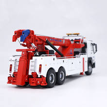 1/35 scale road evacuation rescue vehicle model alloy die-casting crane trailer model children toys collection indoor display 2024 - buy cheap