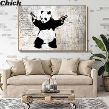 Banksy Graffiti Art Painting Panda Elephant Abstract Canvas Posters And Prints Modern Living Room Painting Home Decor Pictures 2024 - buy cheap