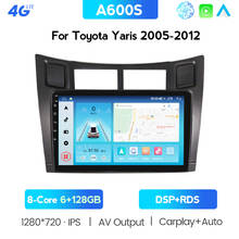 Radio con GPS para coche, reproductor Multimedia con Android 10, 2 Din, estéreo, 9 pulgadas, para Toyota Yaris VIOS 2007, 2008, 2009, 2010-2012 2024 - compra barato