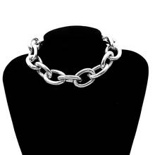 Fashion Jewelry Personalize Statement Collier Female Accessories Exaggerated Cuban Thick Chain Choker Necklaces for Women 2024 - buy cheap