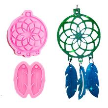 Dream Catcher Feathers Earrings Epoxy Resin Mold Jewelry Pendant Silicone Mould DIY Crafts Casting Tools 2024 - buy cheap