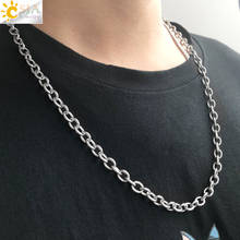 CSJA Stainless Steel Necklace for Women Men Fashion Necklaces 2020 Link Chain Jewelry Collar Inoxydable Collier Femme Homme S741 2024 - buy cheap