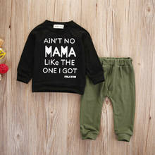 Emmababy Newborn Baby Boy Clothes Long Sleeve Letter Printed T-shirt Tops Pants High Quality Casual Outfits Cotton Autumn 2024 - buy cheap