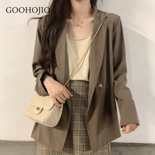 GOOHOJIO 2021 New Spring and Autumn Fashionable Vintage Women Blazers Temperament Blazers for Women Simplicity Blazers Women 2024 - buy cheap