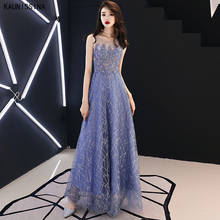 Banquet Prom Dresses Appliques Tulle Sleeveless Graduation A-line Backless Formal Party Dress Long Evening Gowns Vestidos 2024 - buy cheap