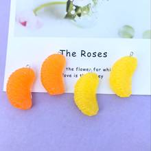 10pcs resin  Imitation fruit orange charms Jewelry necklace pendant keychain charms for earring DIY decoration gift 2024 - buy cheap