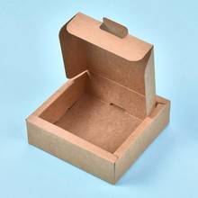 Pandahall-caja plegable de Papel Kraft con tapa cuadrada, caja de regalo para joyería, cajas de cartón de papel para embalaje, BurlyWood, 20 juegos 2024 - compra barato