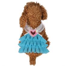 Кружевное платье для девочек с v-образным вырезом и изображением щенка, собаки, щенка, юбки, летняя одежда 2024 - купить недорого