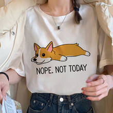 Женская футболка с принтом Kawaii dog, Ulzzang Harajuku, новинка 2021, летняя модная футболка с круглым вырезом и коротким рукавом, женская футболка 2024 - купить недорого